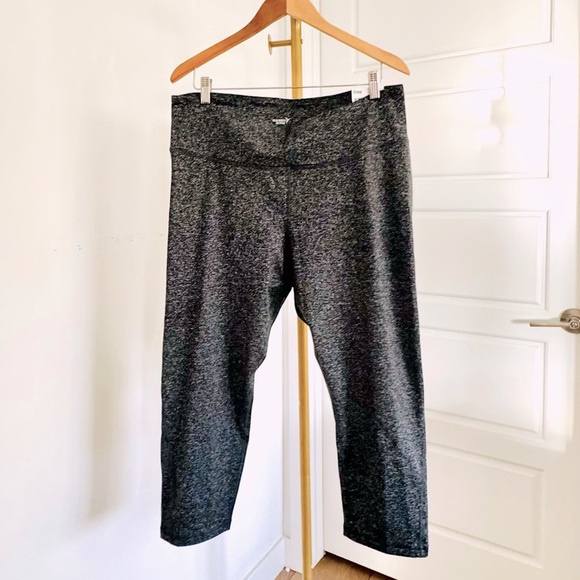 Women's Fleece Lined Moisture Wicking Cropped High Rise Leggings XXL Outdoor New - Picture 1 of 8